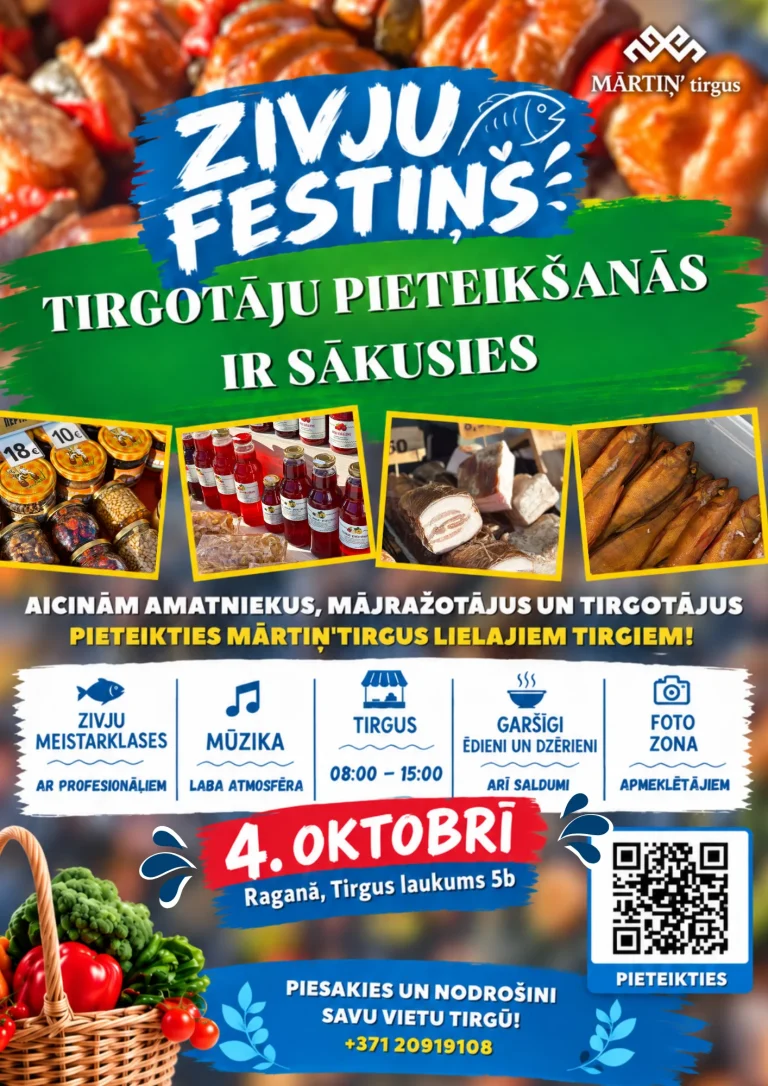 LIELAIS tirgus Raganā ZIVJU festiņš